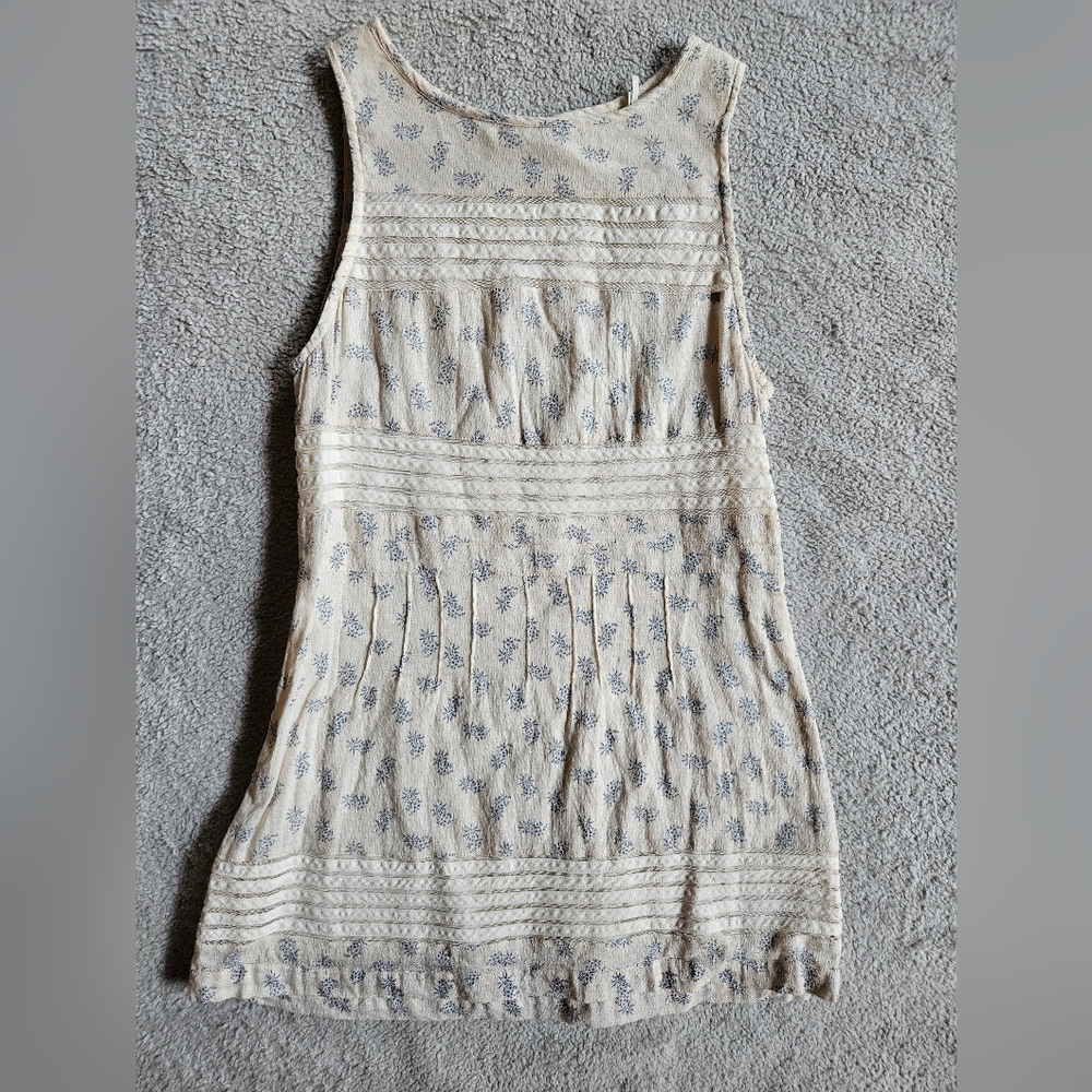 Urban Outfitters Kimchi Blue Off-White Blue Floral Dress S